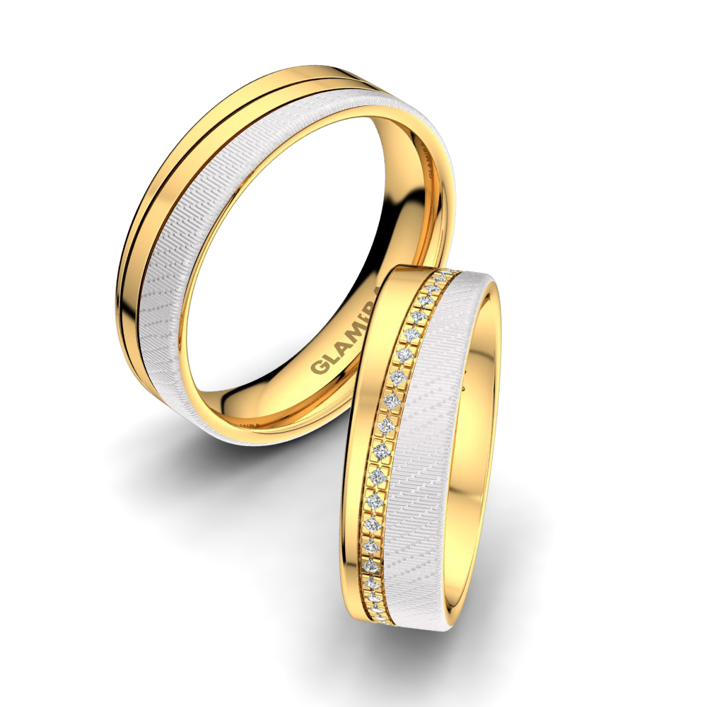 Wedding Ring Embrace Night 6 mm