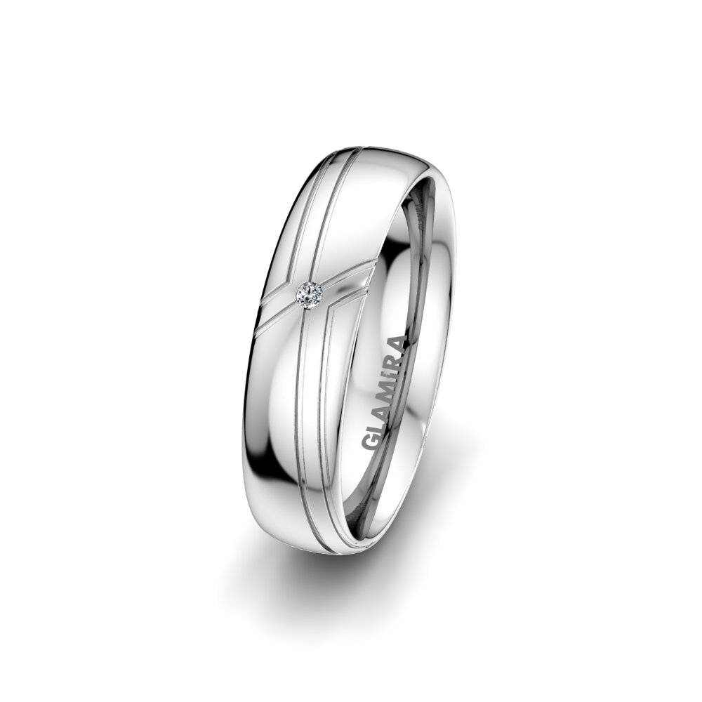Women's Wedding Ring White Clover 5 mm