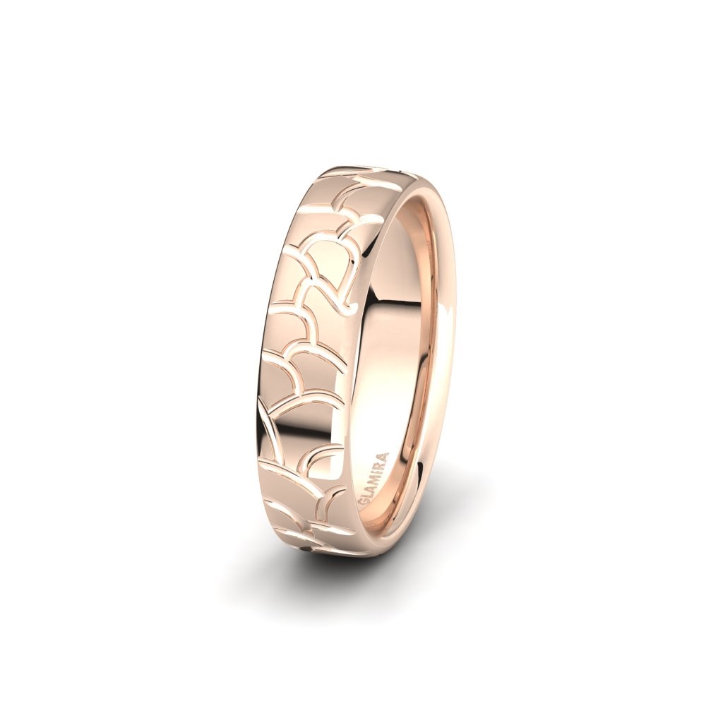 Men's Wedding Ring Captivating Feather 6 mm